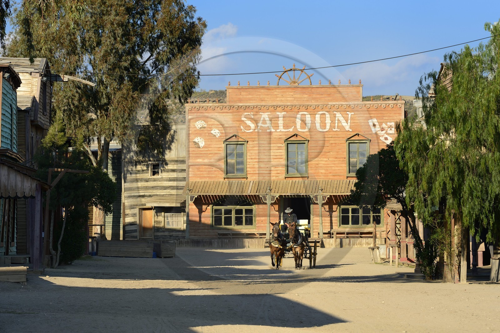 Spain, Andalusia, Almeria Province, Tabernas Desert, Fort Bravo Texas-Hollywood Amusement park where the 7 Mercenaries from John Sturges, Les Petroleuses from Christian-Jaque and A Fistful of Dollars from Sergio Leone were filmed