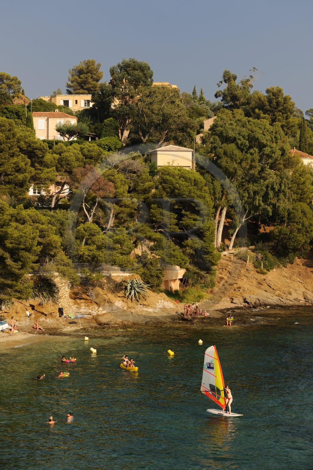 France, Var (83), côte des Maures, plage de Le Rayol-Canadel-sur-Mer