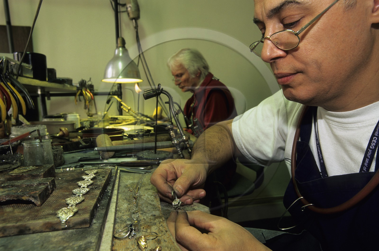 France, Paris (75), quartier du Temple, atelier de bijouterie Escobar