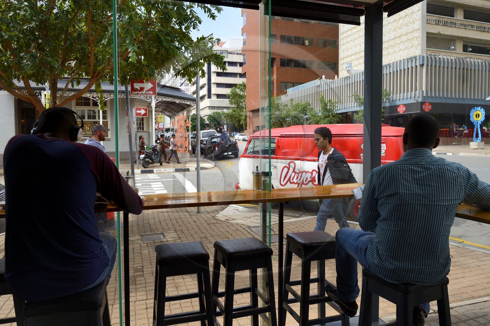 Afrique du Sud, province de Gauteng, Johannesburg, Braamfontein, Juta street, restaurant Post