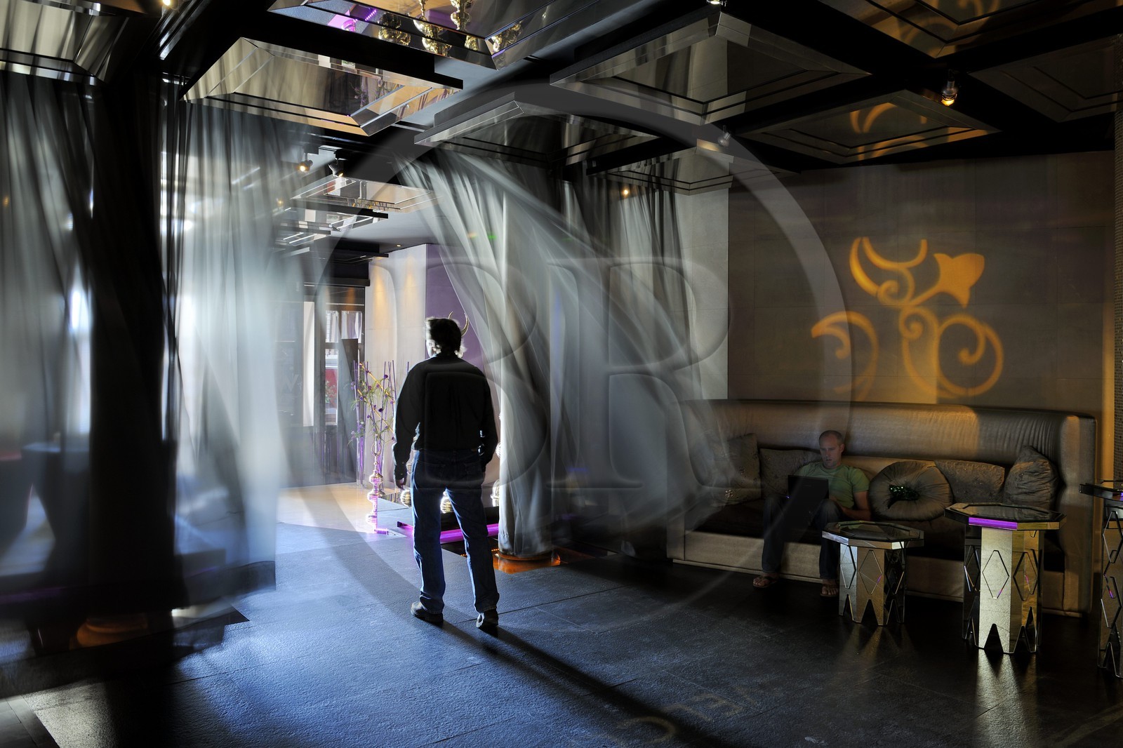 Turquie, Istanbul, quartier de Beşiktaş, lobby de l'hôtel W dans le lotissement historique de maisons en terrasse d’Akaretler