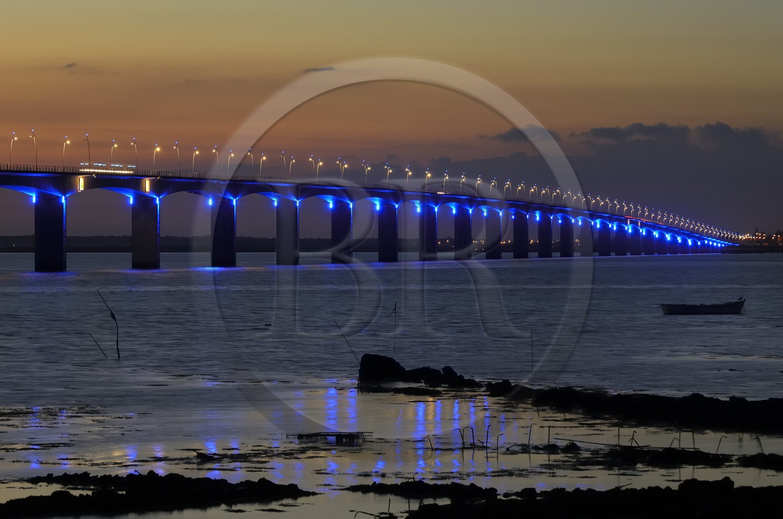 France, Charente-Maritime (17), Ile d'Oléron, le pont viaduc d'Oléron