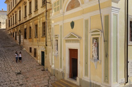 Italie, Toscane, l’Ile d’Elbe, Portoferraio, église de la Miséricorde (Reverenda Misericordia) au bas des escaliers de la Via Napoleone, Madame Mère venait y prier ainsi que Napoleon
