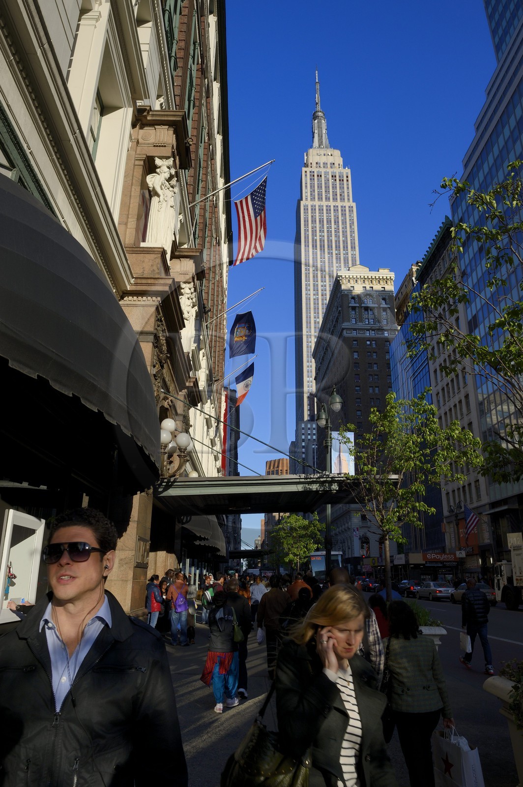 United States, New York, Manhattan, Midtown, the Empire State Building on 34th street and the Macy's Department Store
