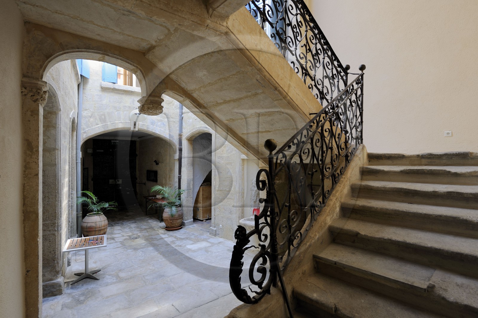 France, Herault, Montpellier, Magnol mansion staircase on Bayle street