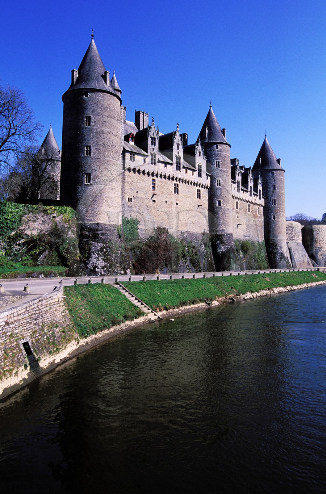 France, Morbihan (56), Josselin, le château féodal (16ème siècle)