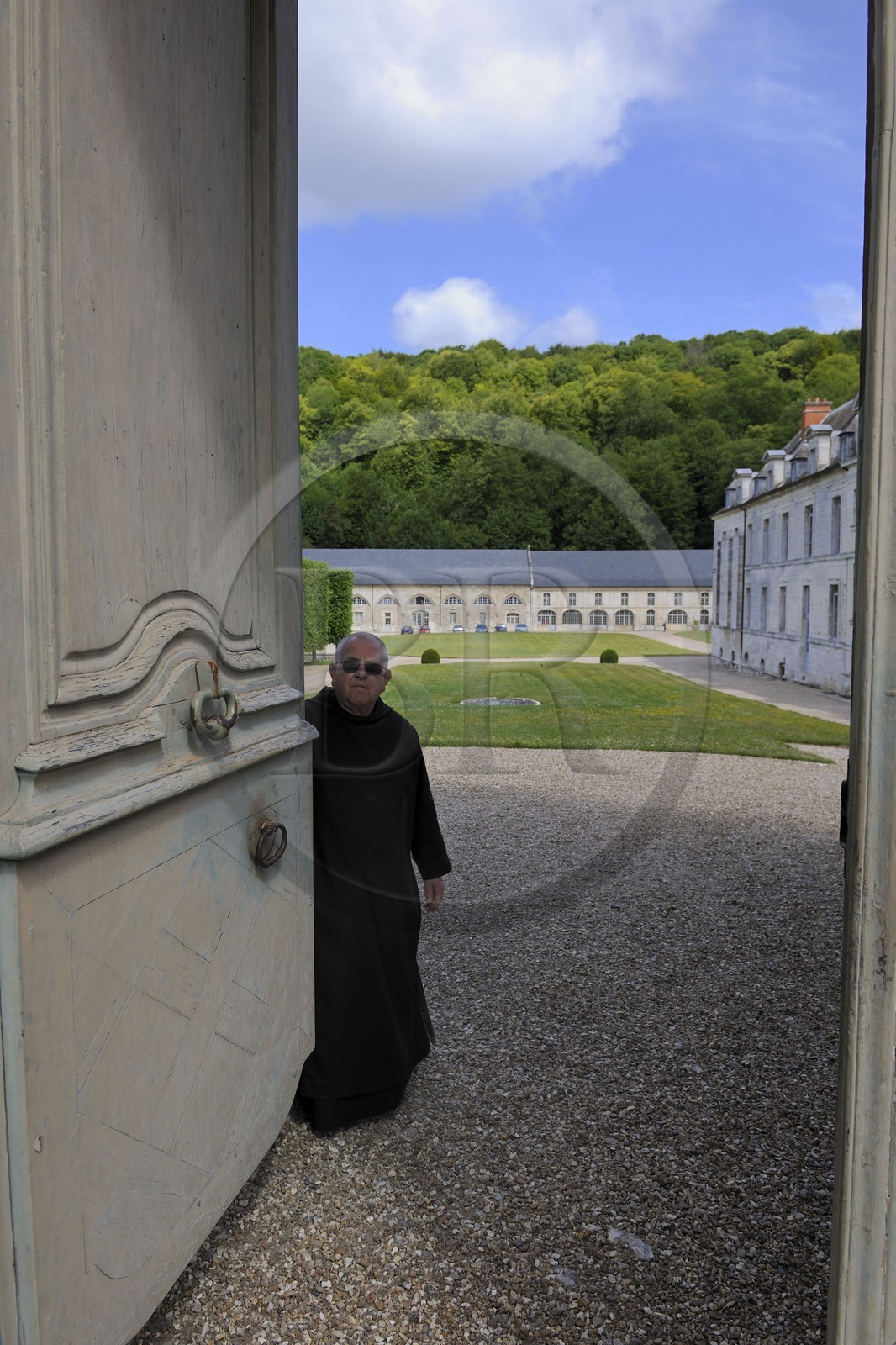 France, Seine-Maritime (76), Saint-Wandrille-Rançon, Abbaye de Saint-Wandrille, anciennement abbaye de Fontenelle, abbaye bénédictine fondée au VIIe siècle