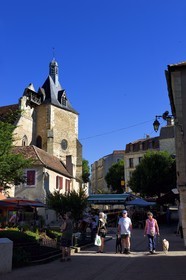 France, Dordogne (24), Périgord Pourpre, Bergerac, place Pélissière, église Saint Jacques