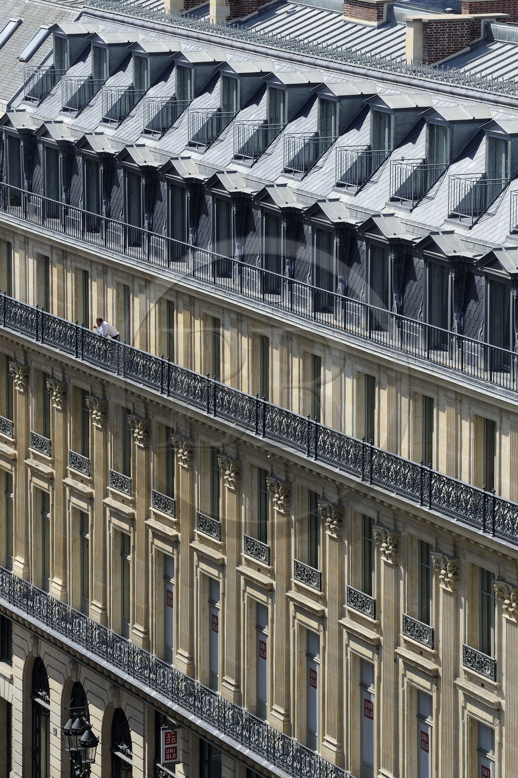 France, Paris, Haussmann type buildings on the rue Scribe