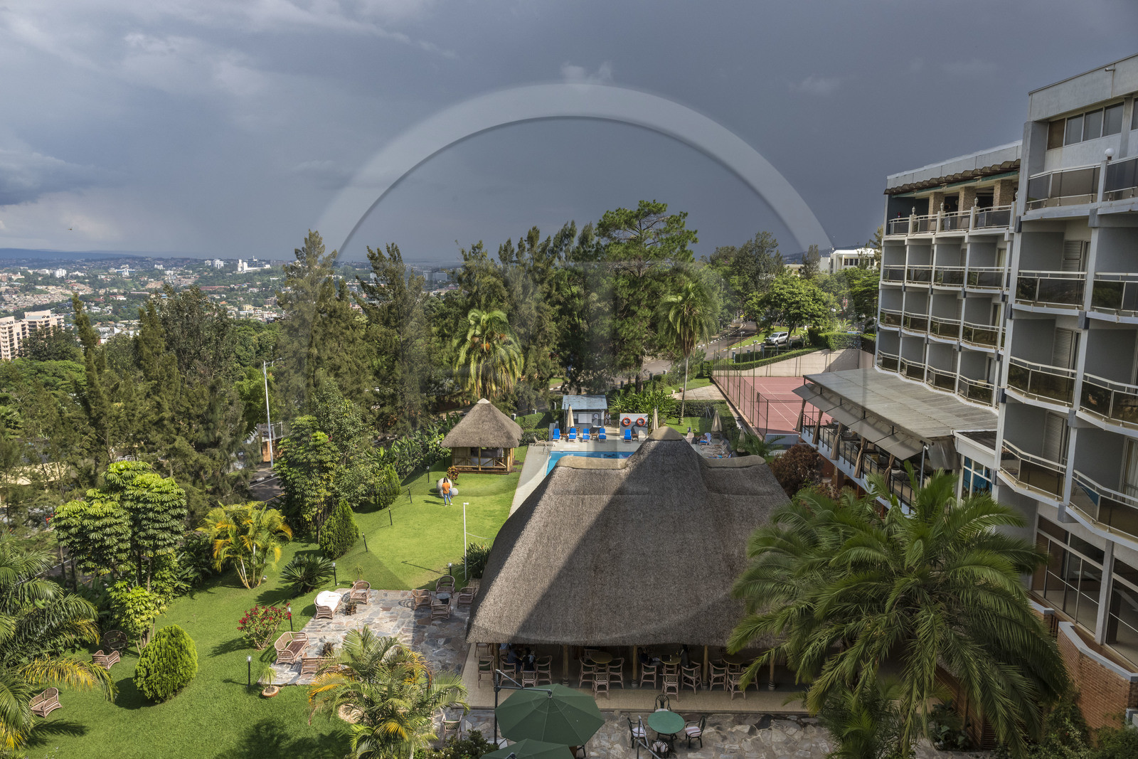 Rwanda, Kigali, centre ville Kigali CBD, Hotel des Mille Collines, premier grand hotel historique du pays
