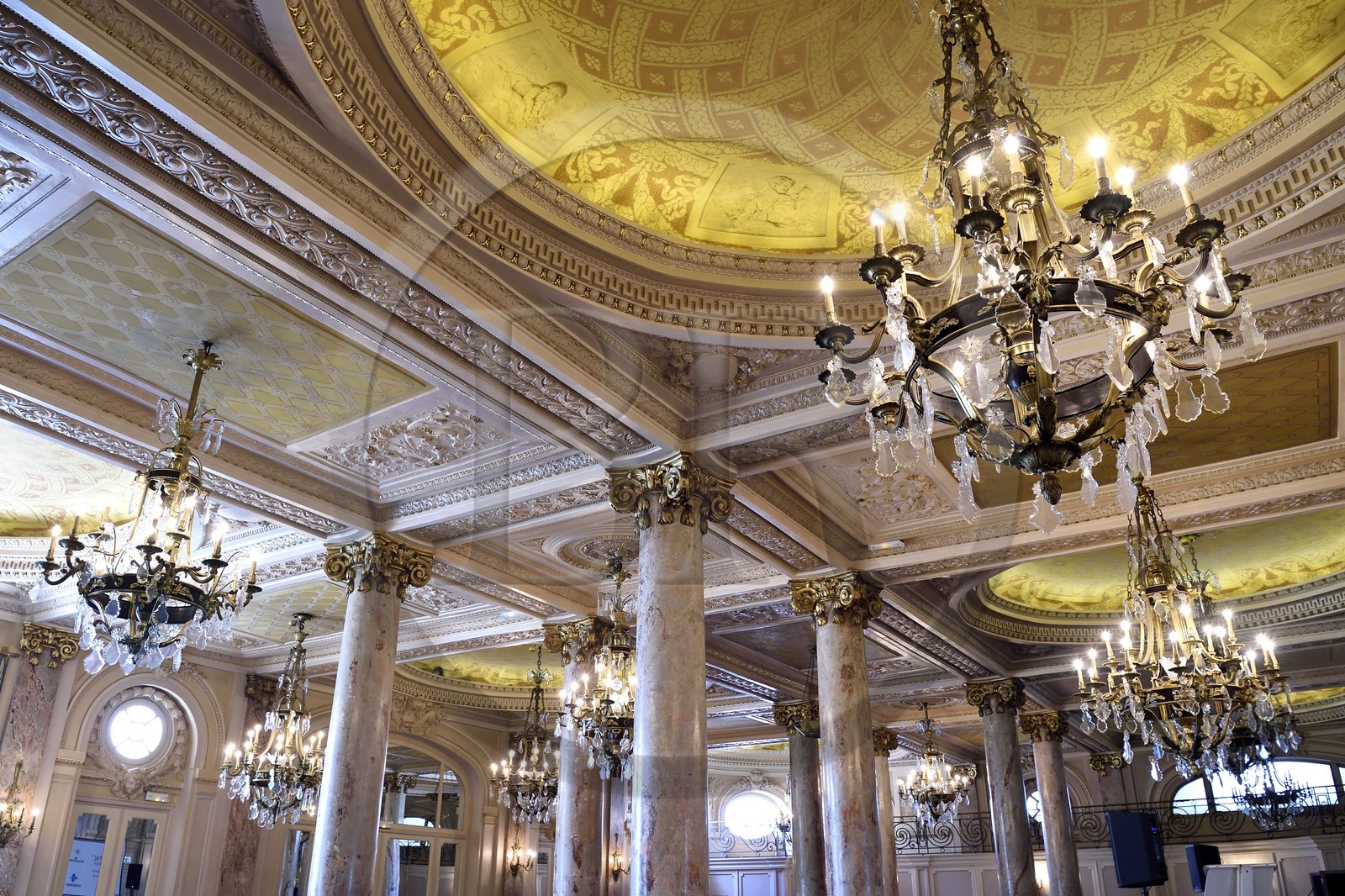 France, Alpes-Maritimes (06), Cannes, le palace du Carlton sur le boulevard de la Croisette, la salle de réception