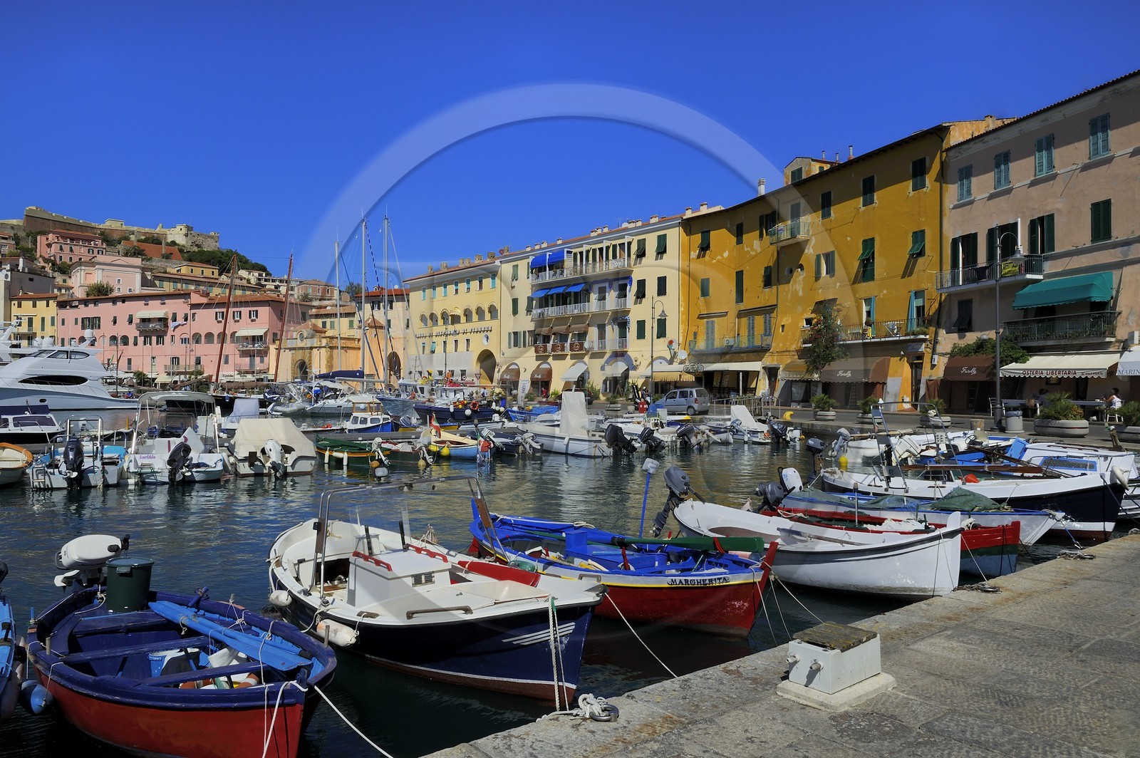 Italie, Toscane, l’Ile d’Elbe, Portoferraio, le port