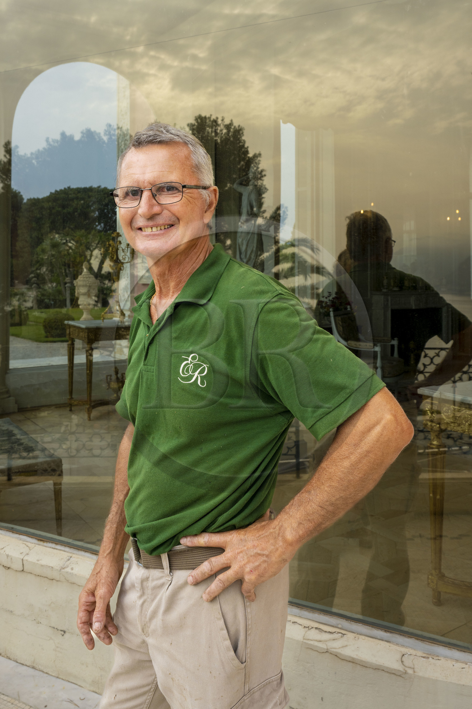 France, Alpes-Maritimes (06), Saint Jean Cap Ferrat, Villa et Jardins Ephrussi de Rothschild,  le jardinier en chef André Castellan