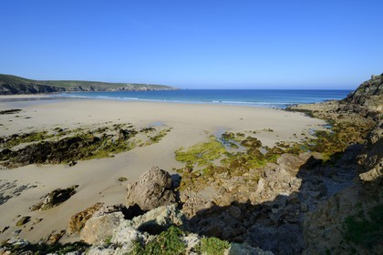France, Finistère (29),  Mer d'Iroise, Plogoff, plage de la baie des Trépassés