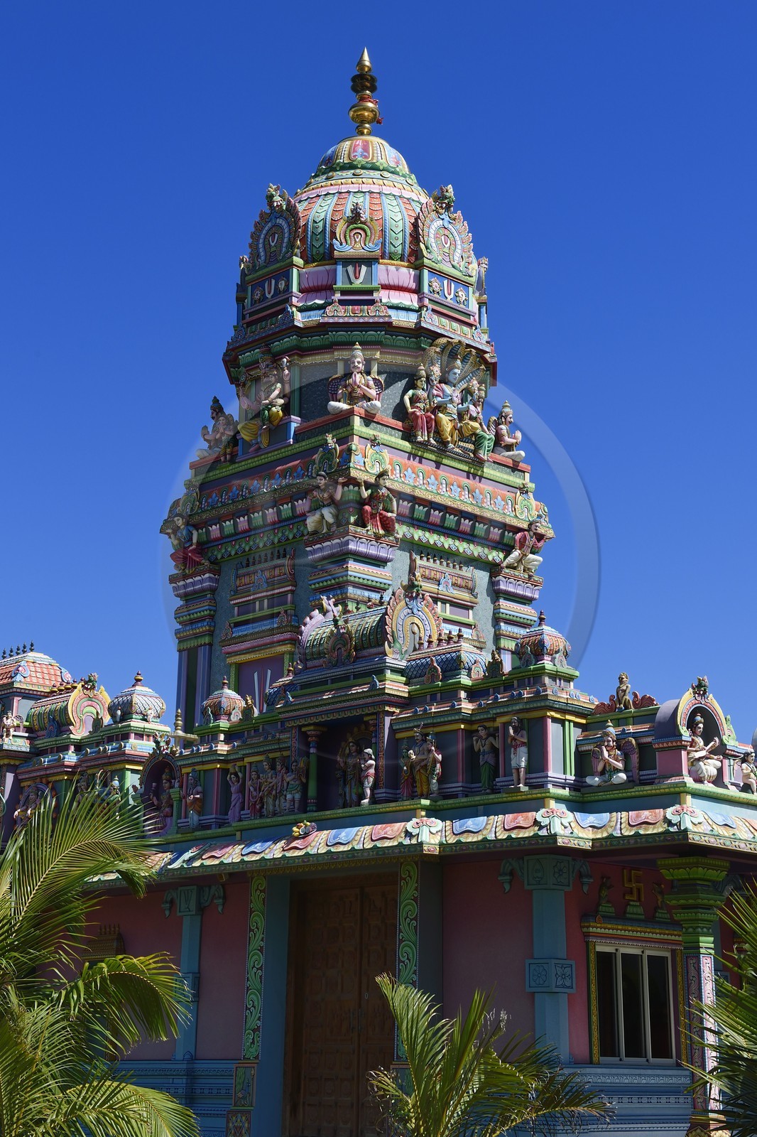 France, Ile de la Reunion, Saint-Pierre, La Ravine Blanche, temple Tamoul Narassingua Perournal