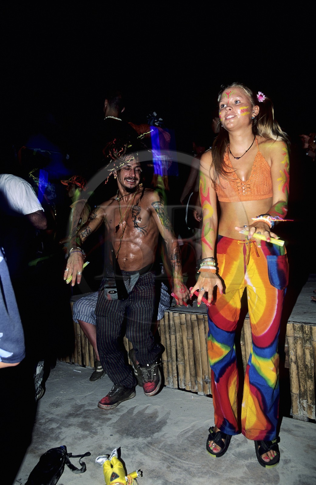 Thaïlande, Archipel îles Samui, Full Moon Party sur l' île de Koh Pha-Ngan, la fête au cúur de la nuit