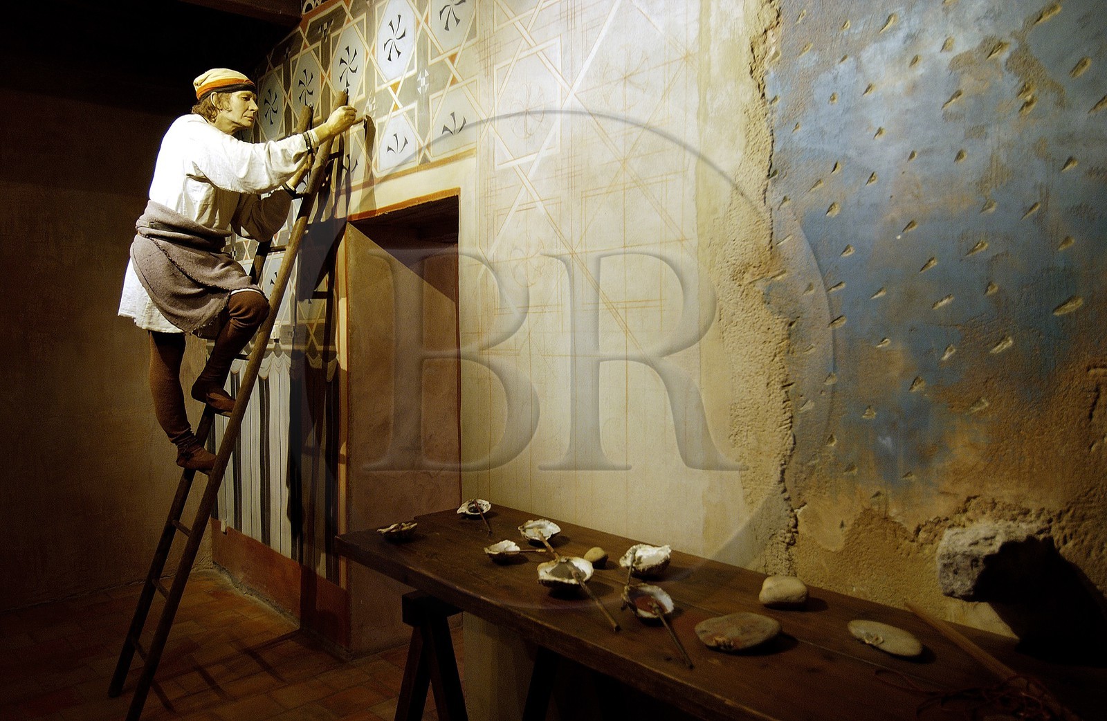 France, Aude, historical reconstitution in the cathar castle from the village of Villerouge Termenes in the heart of the Corbieres