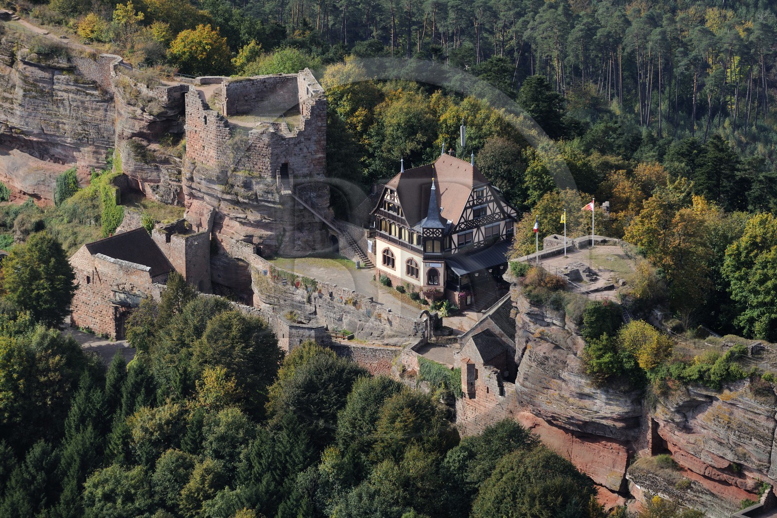 France, Bas-Rhin (67), le Haut-Barr (photo aérienne)