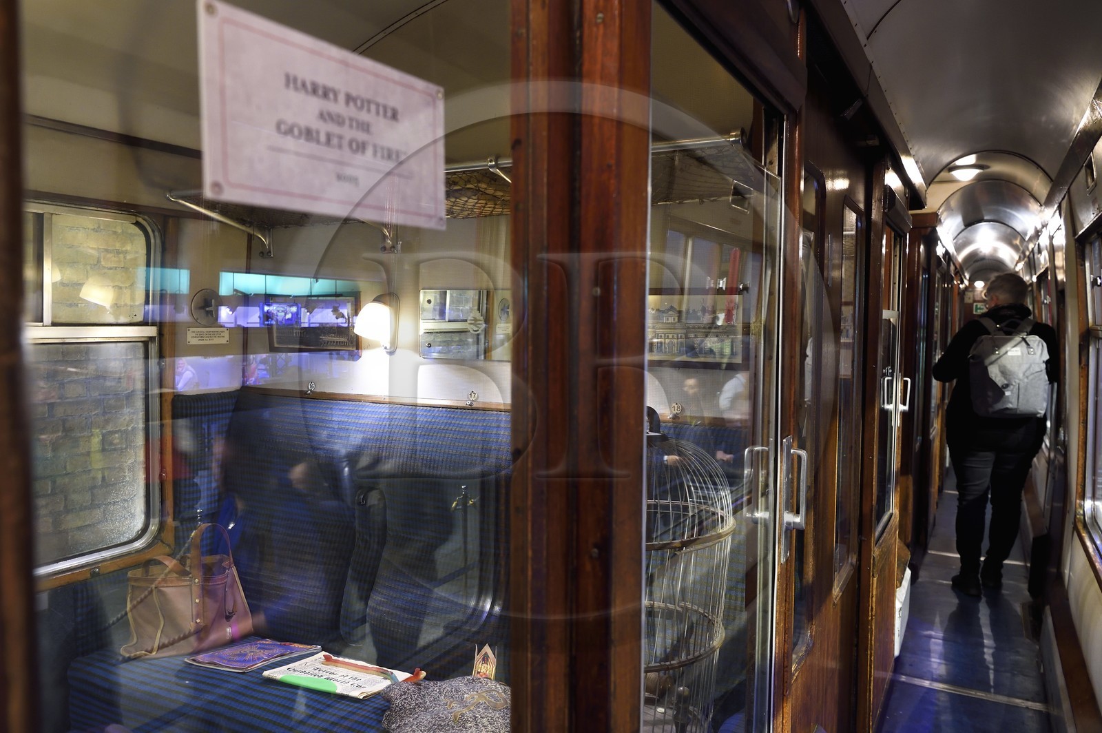 United Kingdom, Hertfordshire, Leavesden, Leavesden Film Studios, Harry Potter Studio Tour London, the scene of the eight Harry Potter movies' making of, the 9¾ platform and the Hogwarts Express train