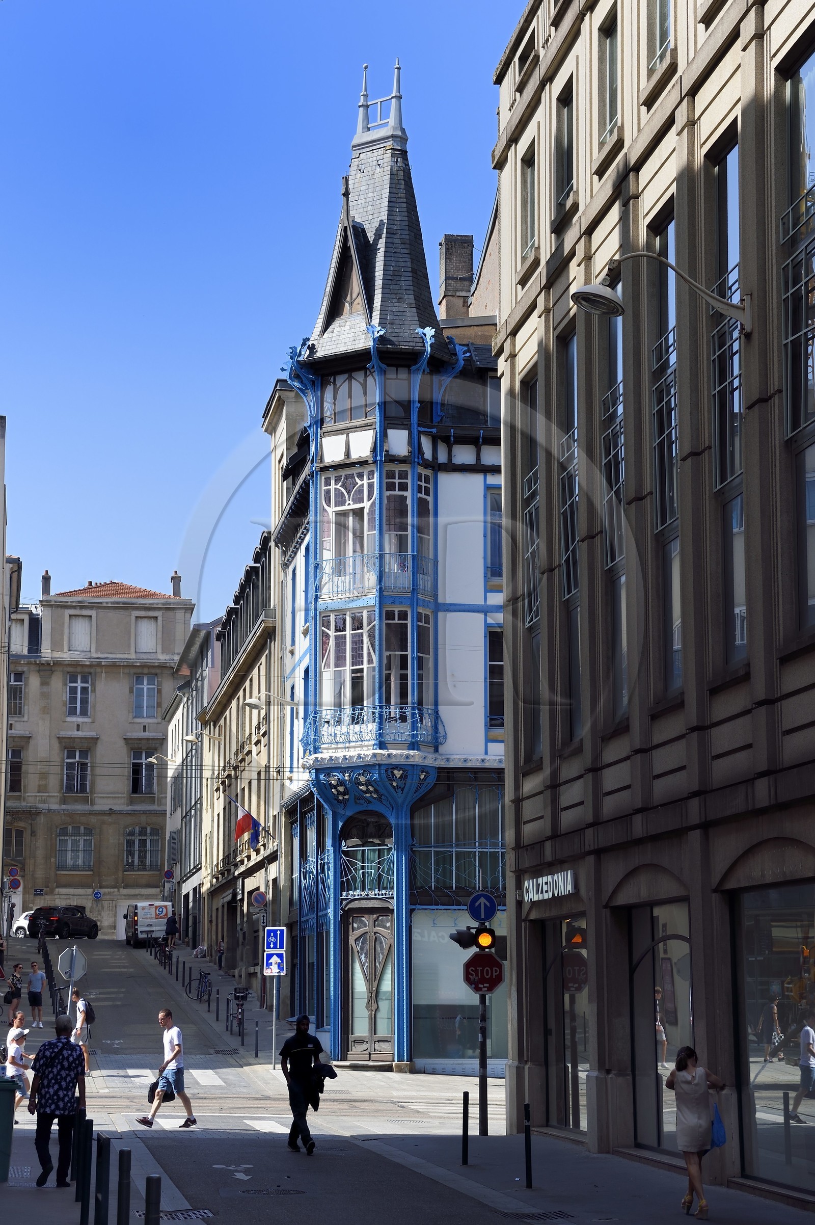 France, Meurthe-et-Moselle, Nancy, rue Saint-Jean, the former Genin Louis seed merchant's shop of Art Nouveau style