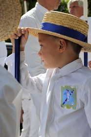 France, Hérault (34), Sète, fête de la Saint Louis, défilé des jouteurs, la relève est prête