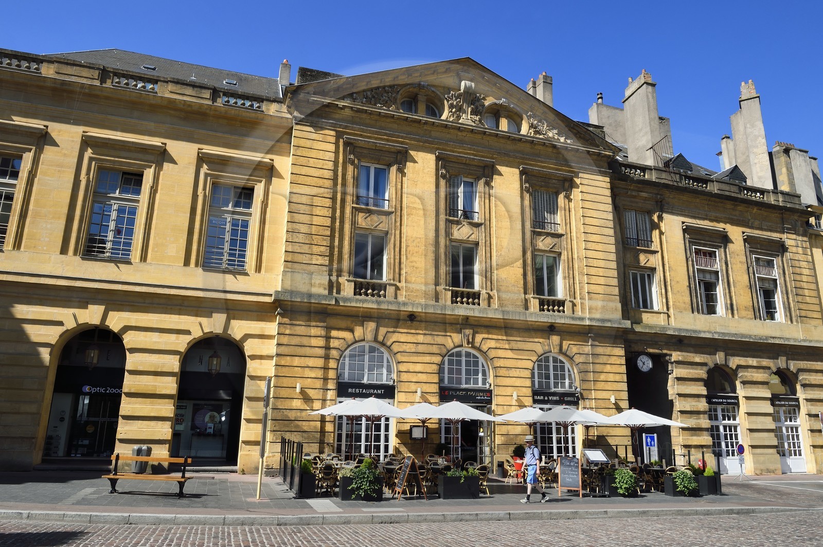 France, Moselle (57), Metz, la place d'Armes, l'ancien Parlement conçu par l'architecte Jacques-François Blondel