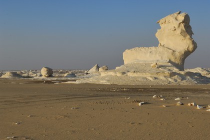 Egypte, désert libyque, le Désert Blanc au nord de Farafra