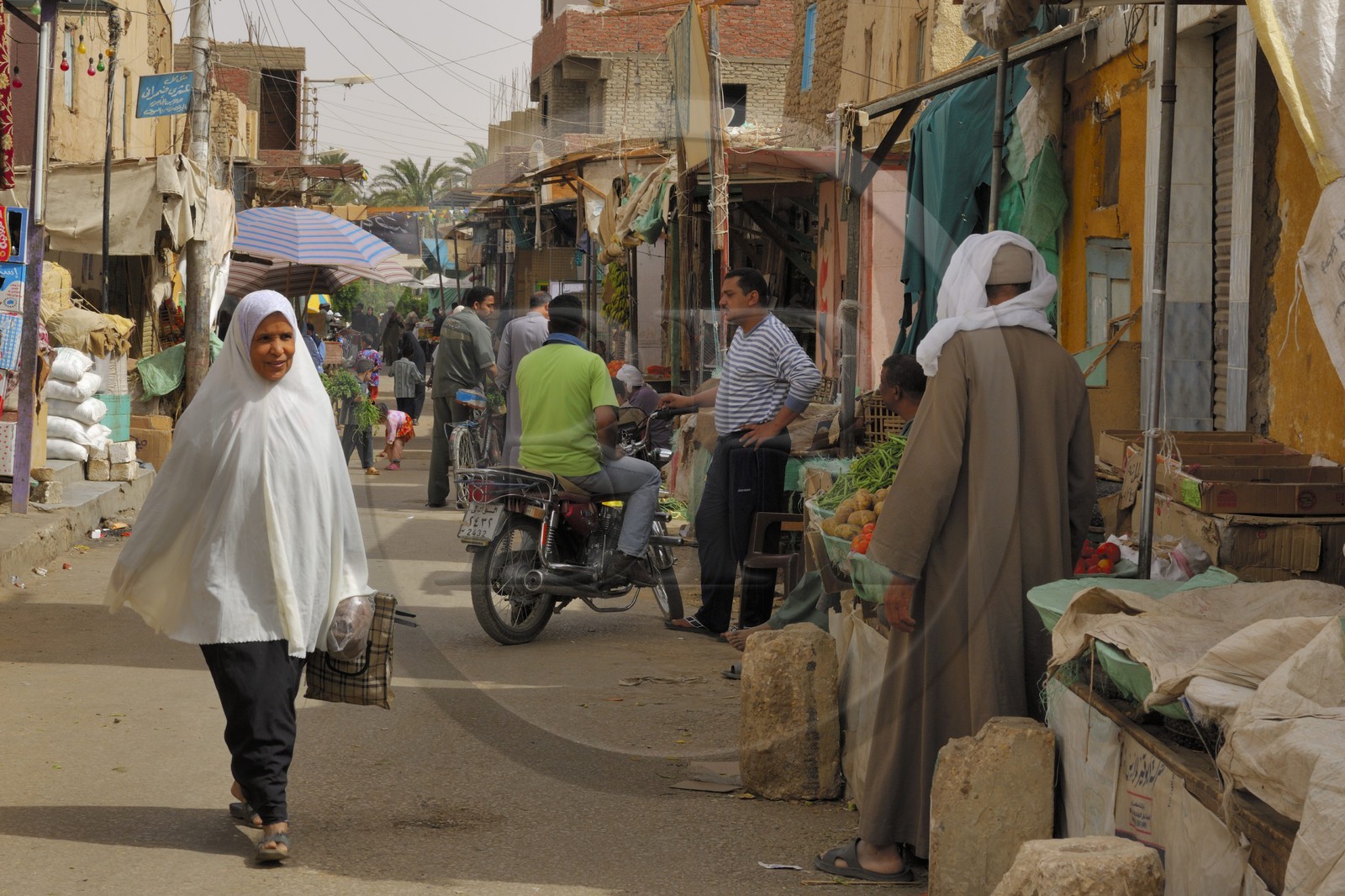 Egypte, Haute Egypte, désert libyque, oasis de Kharga, souk de la ville de Kharga