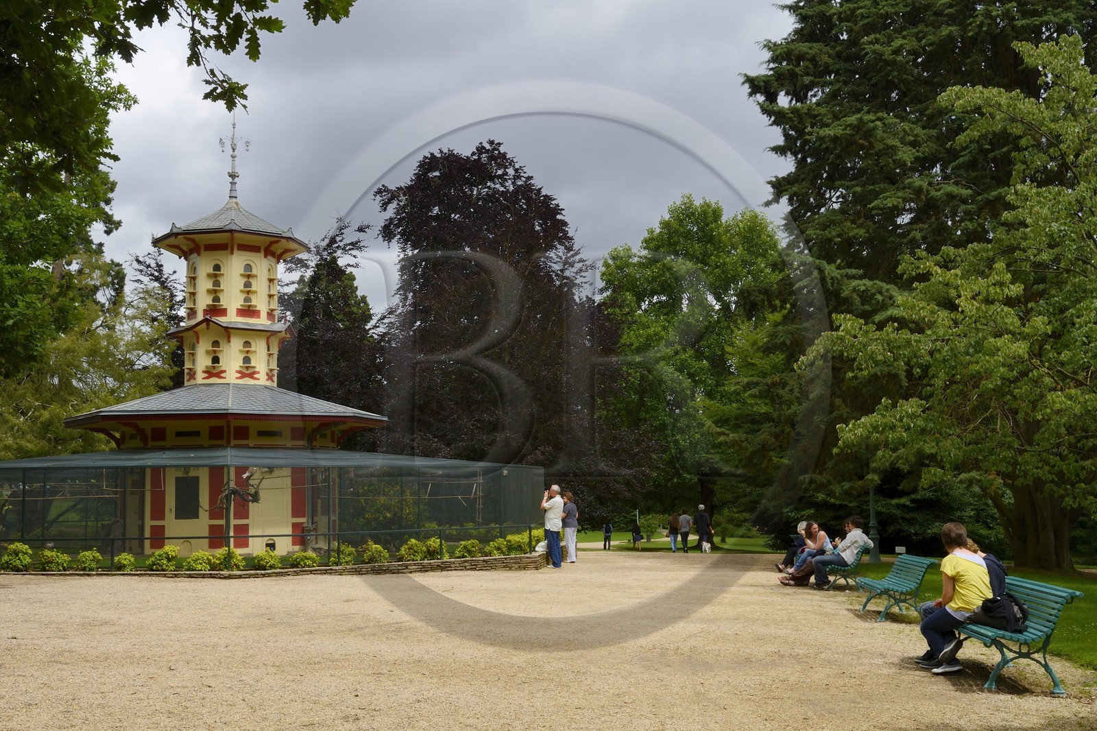 France, Ille-et-Vilaine, Rennes, Thabor Parc, the aviary (which also serves as a dove)