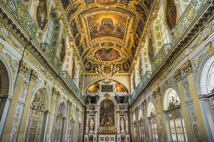 France, Seine-et-Marne (77), Fontainebleau, chateau de Fontainebleau, classé Patrimoine Mondial par l'UNESCO, chapelle de le Trinité