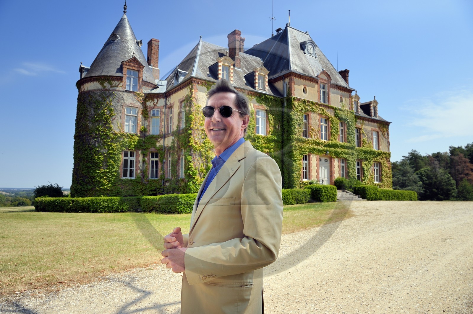 France, Allier (03), ancienne province du Bourbonnais, Besson, chateau du Nouveau- Bostz appartenant au Prince Charles Henri de Lobkowicz descendant des Bourbon-Parme