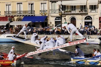 France, Hérault (34), Sète, canal Royal, fête de la Saint Louis, joutes sètoises