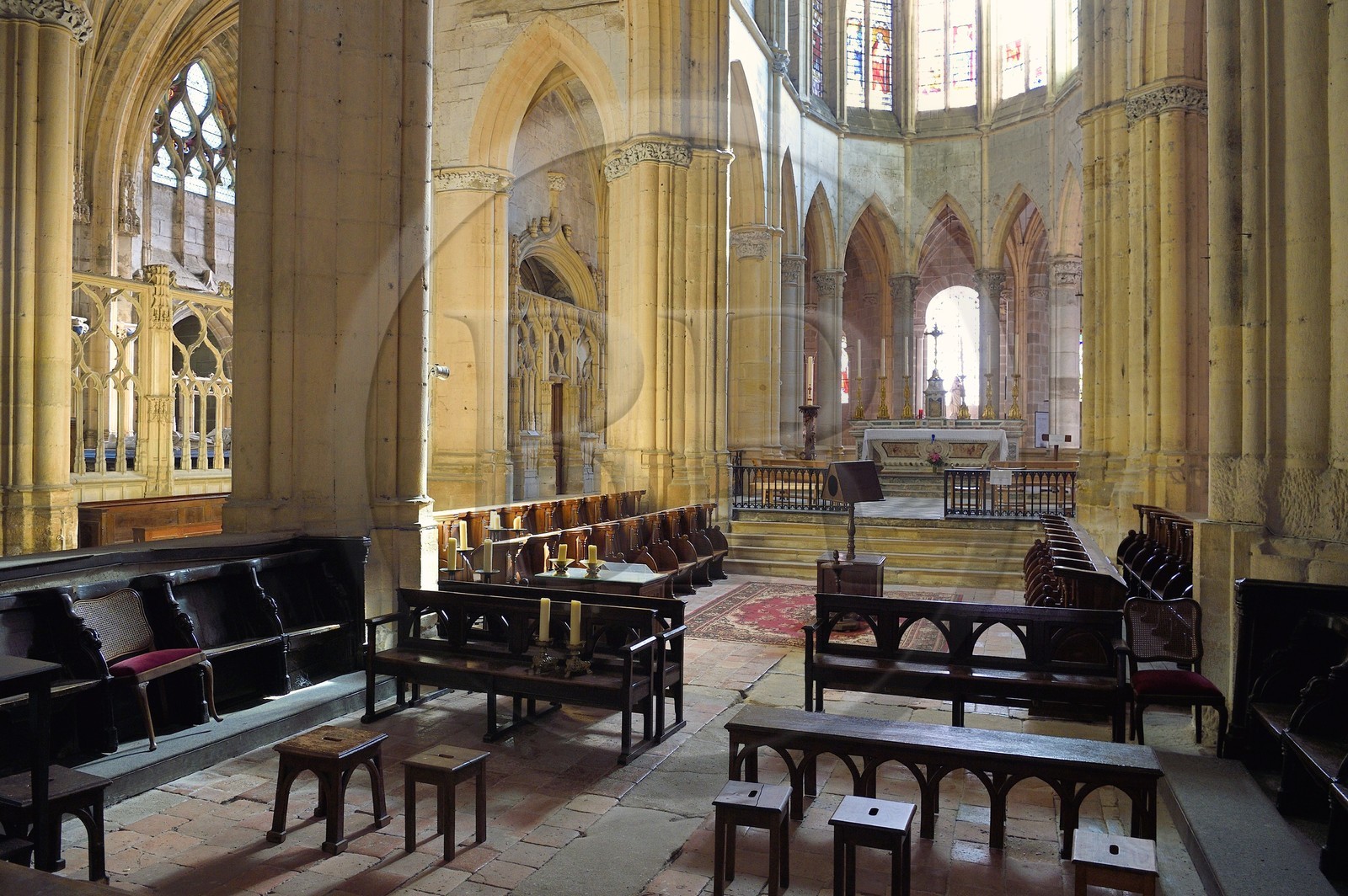 France, Allier (03), former province of Bourbonnais, Souvigny, the cluniac priory church of Saints Peter and Paul (prieuré Saint-Pierre-et-Saint-Paul), ducal necropolis of the Dukes of Bourbon