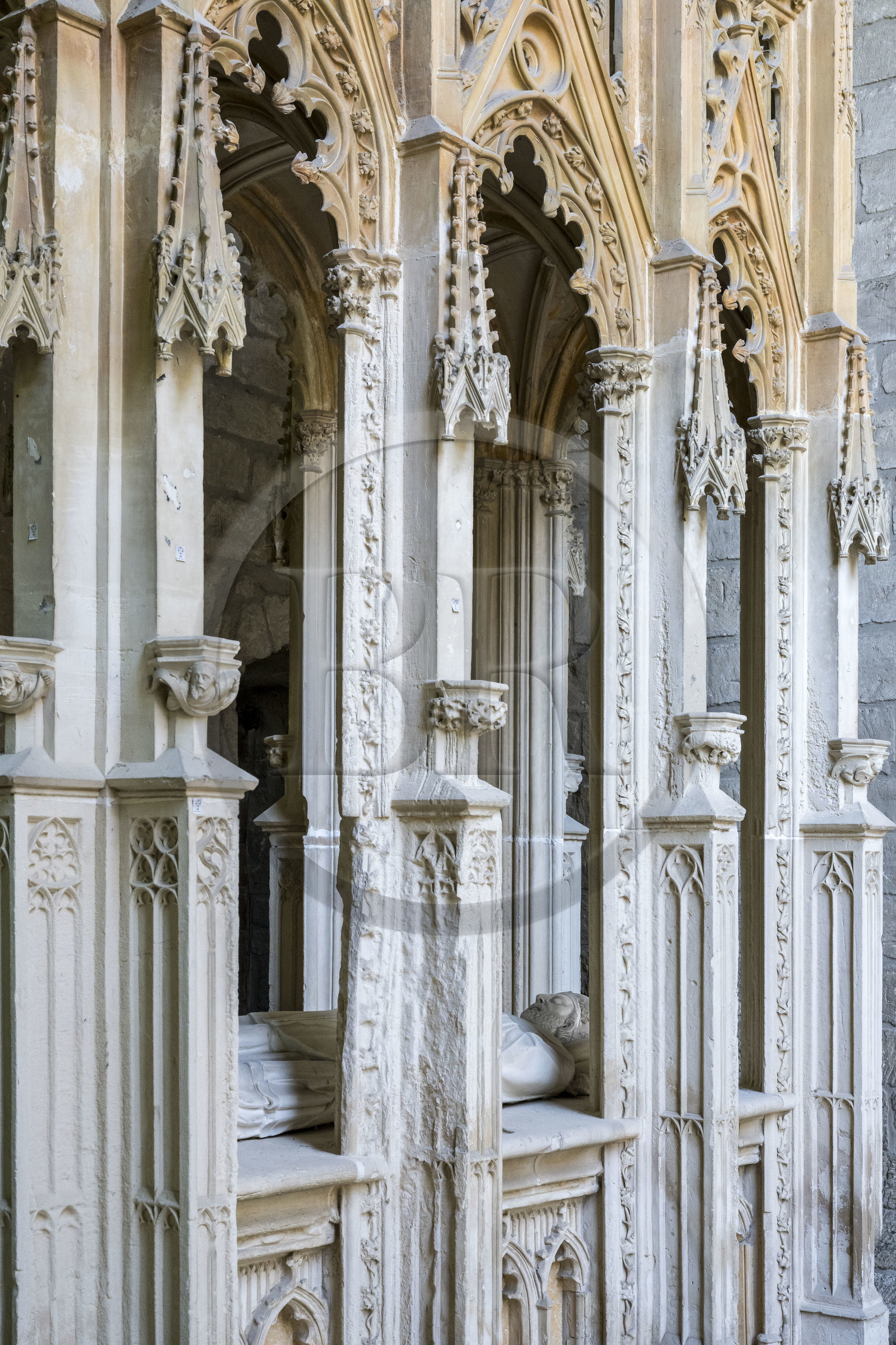 France, Gard, Villeneuve les Avignon, the Charterhouse of Val de Benediction, tomb of Pope Innocent VI and his recumbent figure