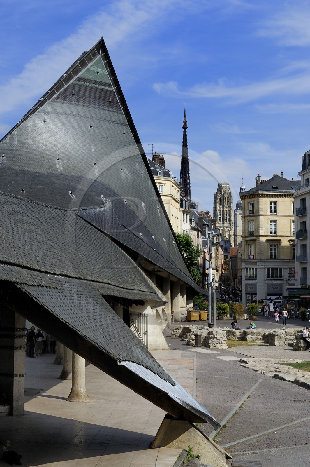 France, Seine Maritime, Rouen, place du Vieux Marché, the site of Joan Of Arc's pyre, the modern church of Saint Joan of Arc, the form of the building represents an upturned viking boat and fish shape