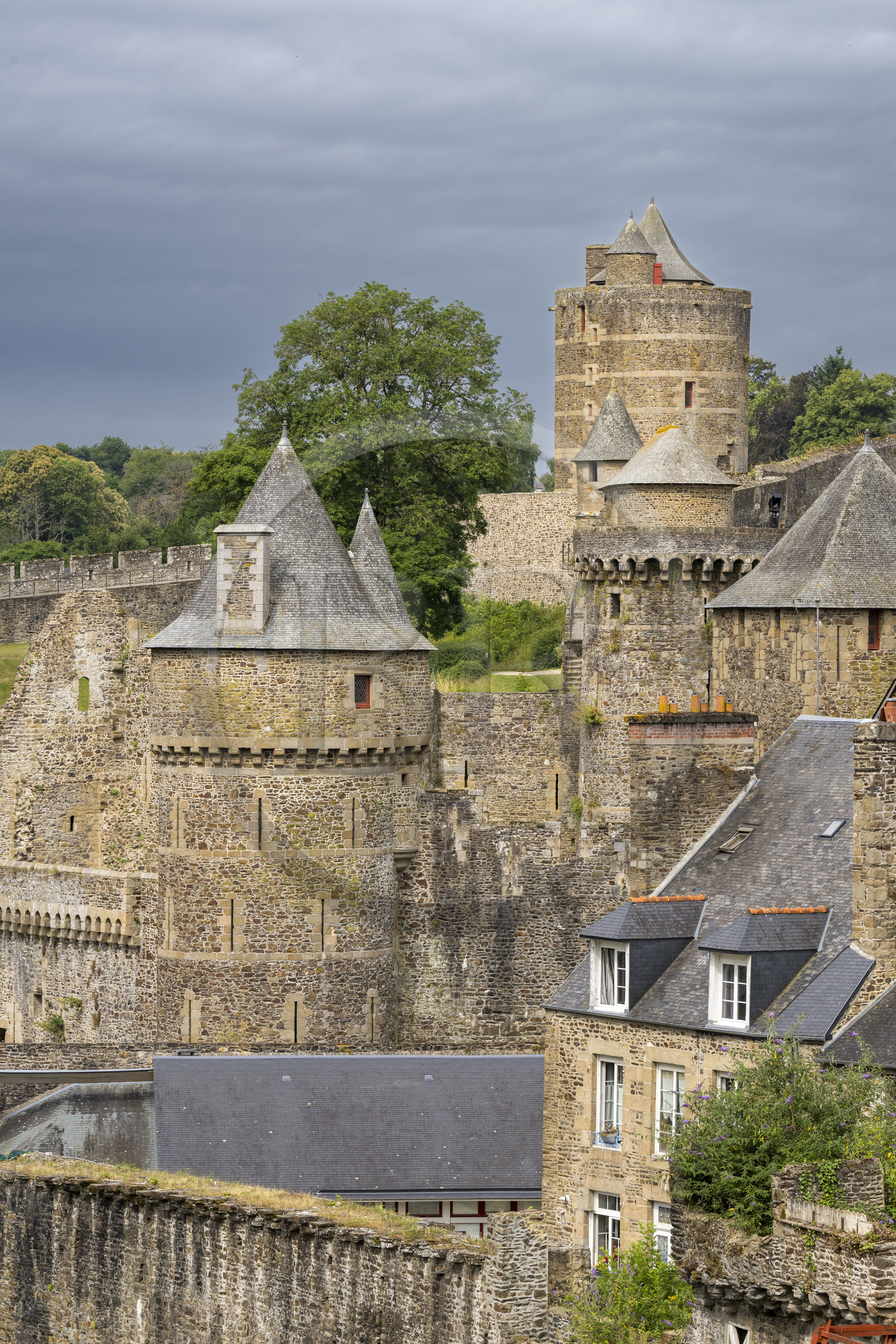 France, Ille-et-Vilaine, Fougeres, the 12th century fortified castle