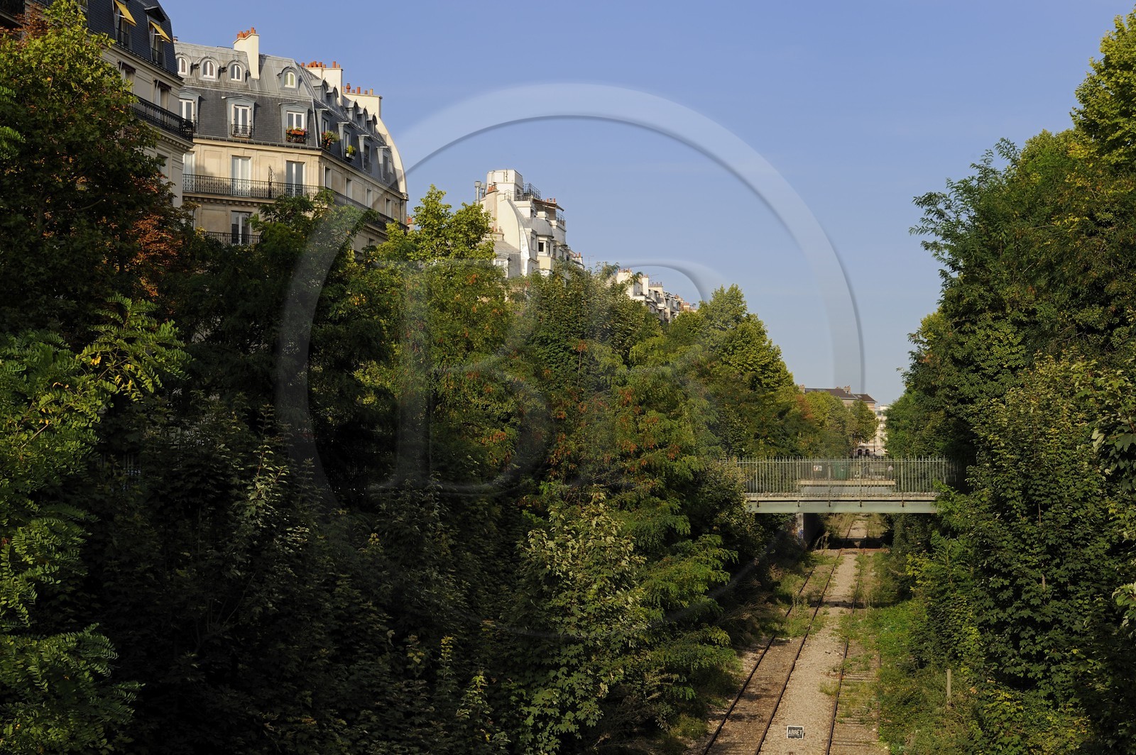 France, Paris (75), ancienne voie ferrée de la ligne d'Auteuil boulevard Pereire