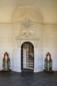 France, Gironde (33), le Verdon-sur-Mer, phare de Cordouan, classé Patrimoine Mondial de l'UNESCO, le vestibule (rez-de-chaussée)