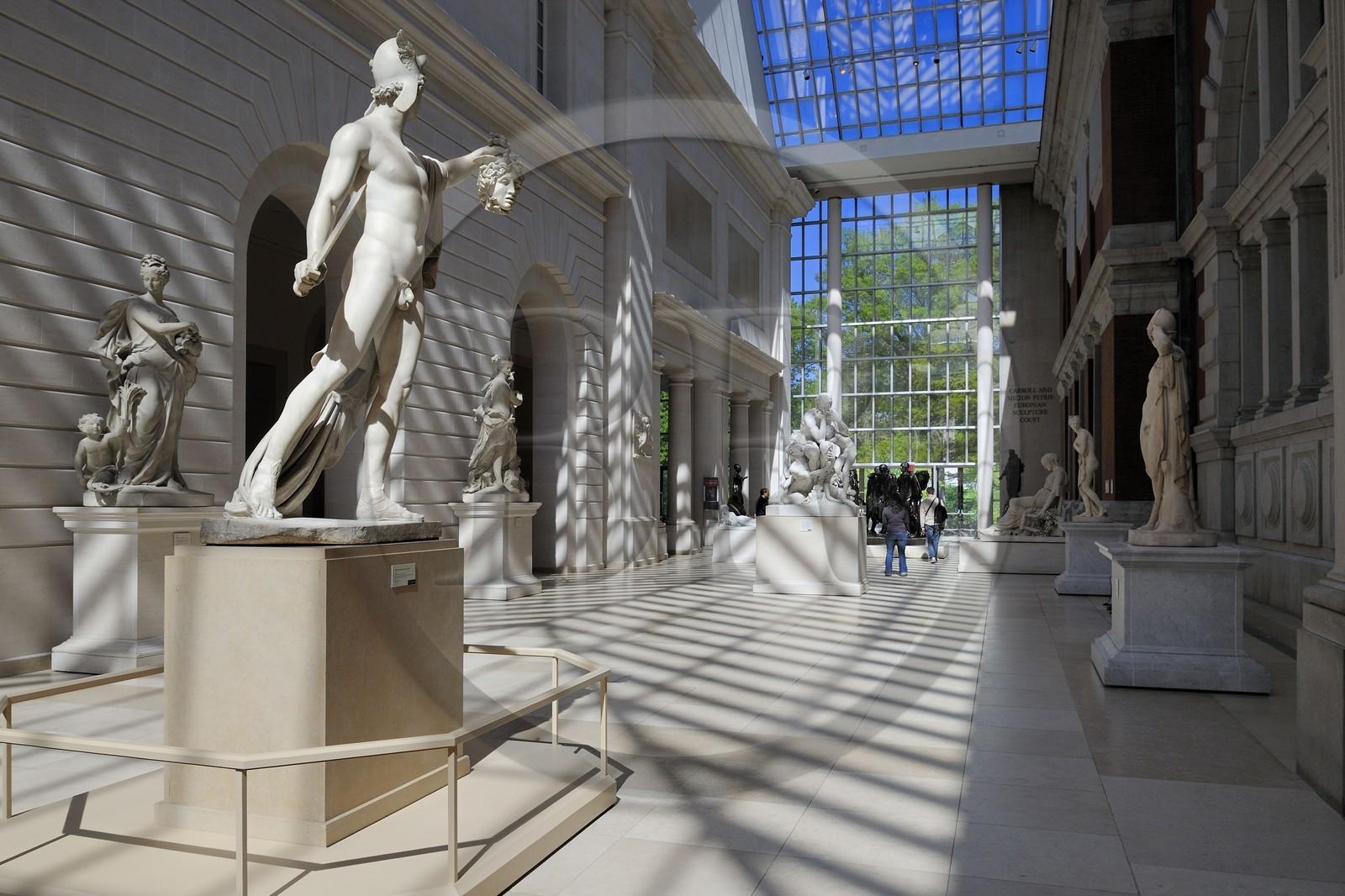 United States, New York, Manhattan, East Side, Metropolitan Museum of art (MET), courtyard of European sculptures, Perseus and the head of Medusa by Antonio Canova