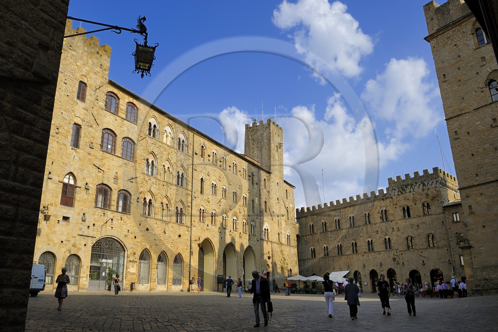 Italie, Toscane, Val di Cecina, Volterra, Piazza dei Priori, Palazzo Pretorio du XIIIe siècle