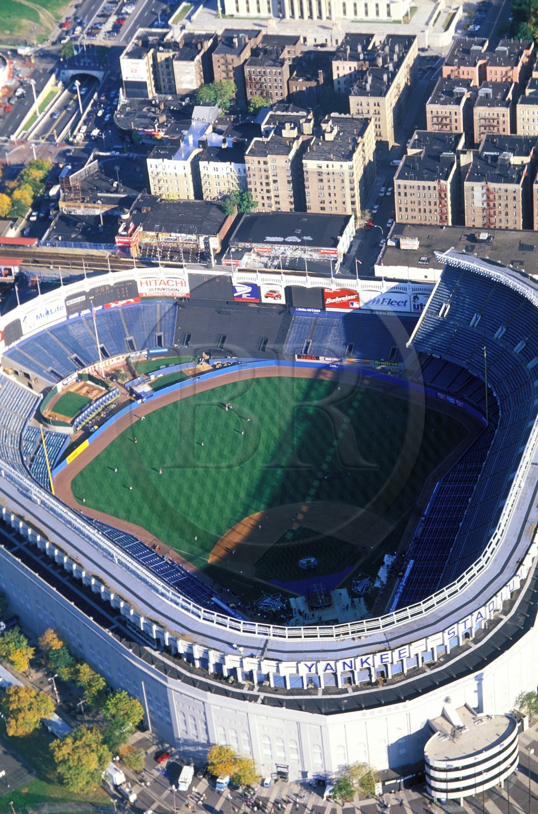 Etats-Unis, New York, le Bronx, le Yankee Stadium, (vue aérienne)
