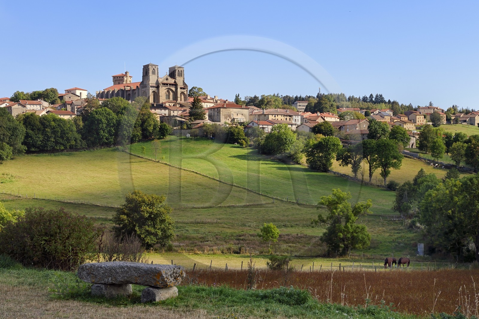France, Haute Loire, Livradois Forez Regional Natural Park (Parc naturel régional Livradois-Forez), the Chaise-Dieu abbey and Saint Robert abbey church