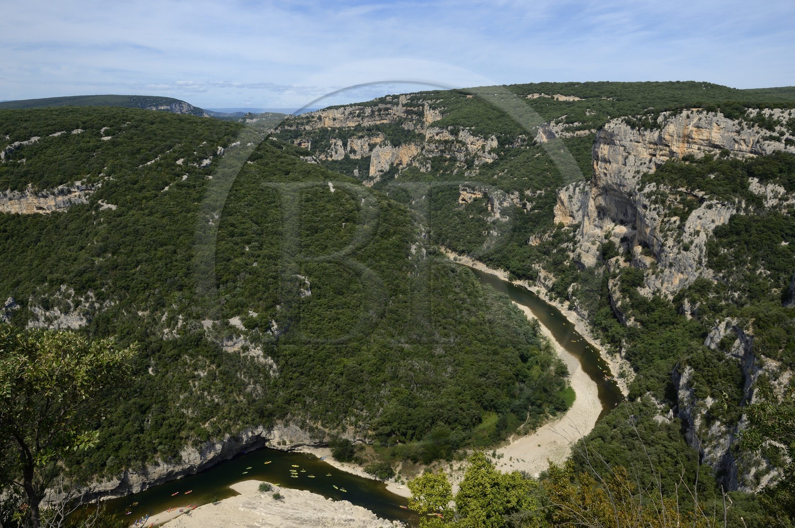 France, Ardèche (07), gorges de l'Ardèche, longue de 30 km, de Vallon Pont d'Arc à Saint Martin d'Ardèche
