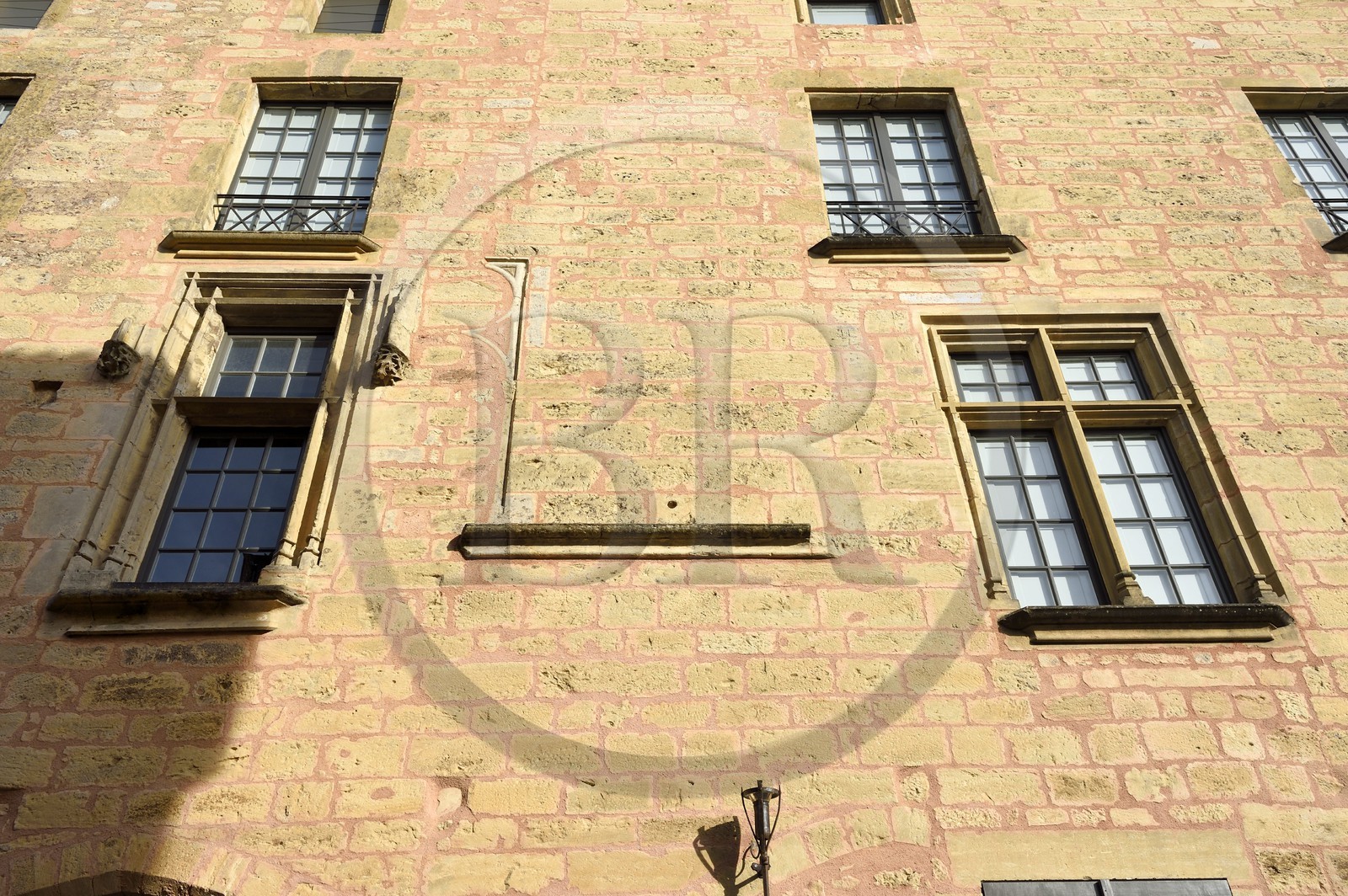 France, Dordogne, Perigord Noir, Belves, labelled Les Plus Beaux Villages de France (The Most Beautiful Villages of France), facade of the Belvès castle formerly hotel de Commarque