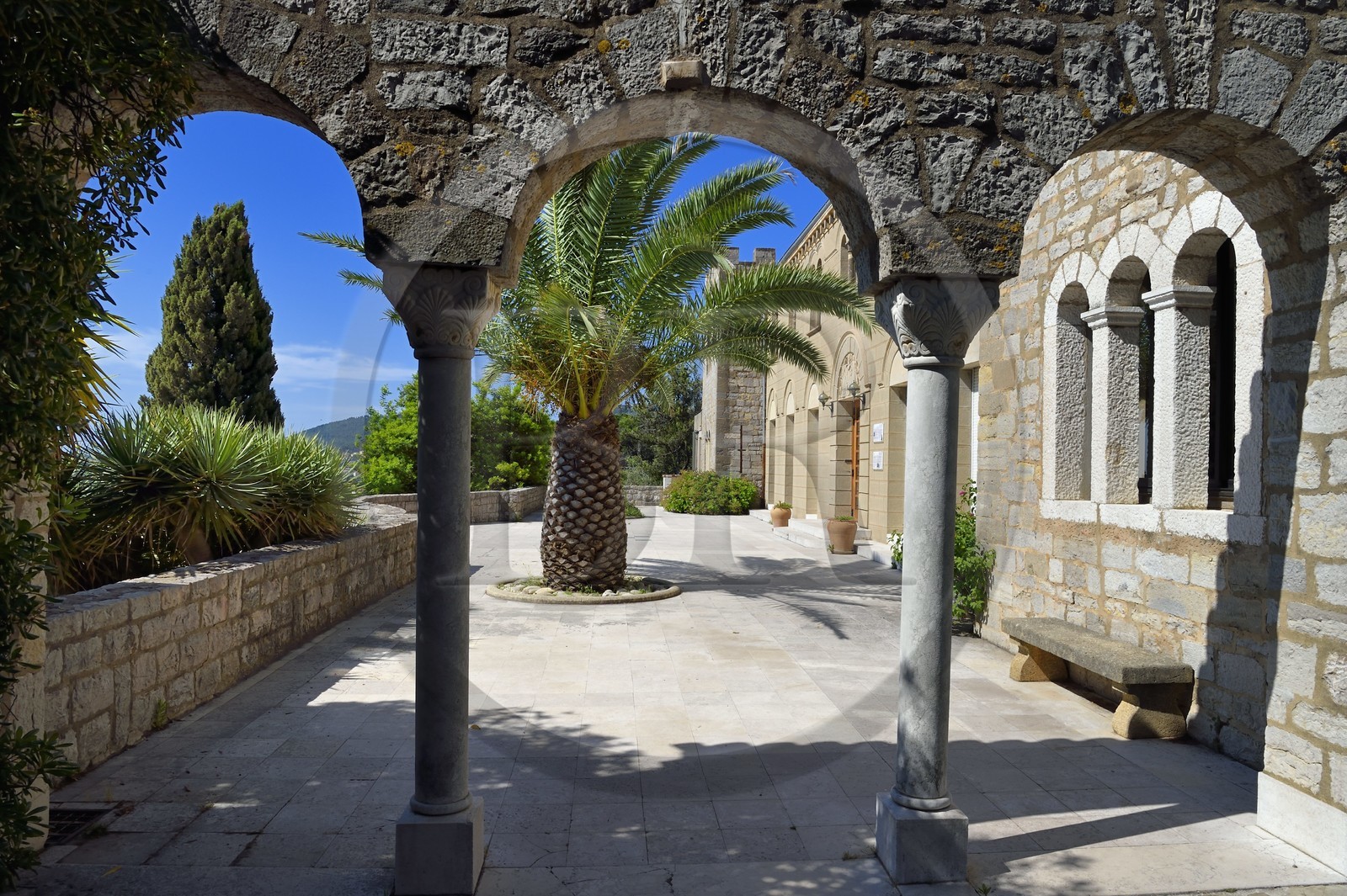 France, Var, Hyeres, Castel Sainte-Claire whose gardens have been awarded Jardins Remarquables de France label ( Remarkable Gardens of France)