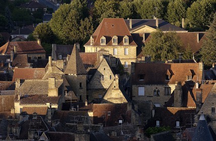 France, Dordogne (24), les toits de Sarlat-la-Can