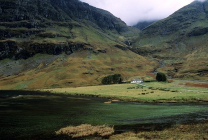United Kingdom, Scotland, the Highlands, small farm in the Glencoe valley (Mac Donald massacre by the Campbell)