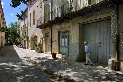 France, Herault, Villeneuvette, former Royal factory, the main street and its 17th century buildings
