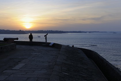 France, Ille-et-Vilaine (35), côte d'émeraude, Saint-Malo, les remparts de la ville intra-muros