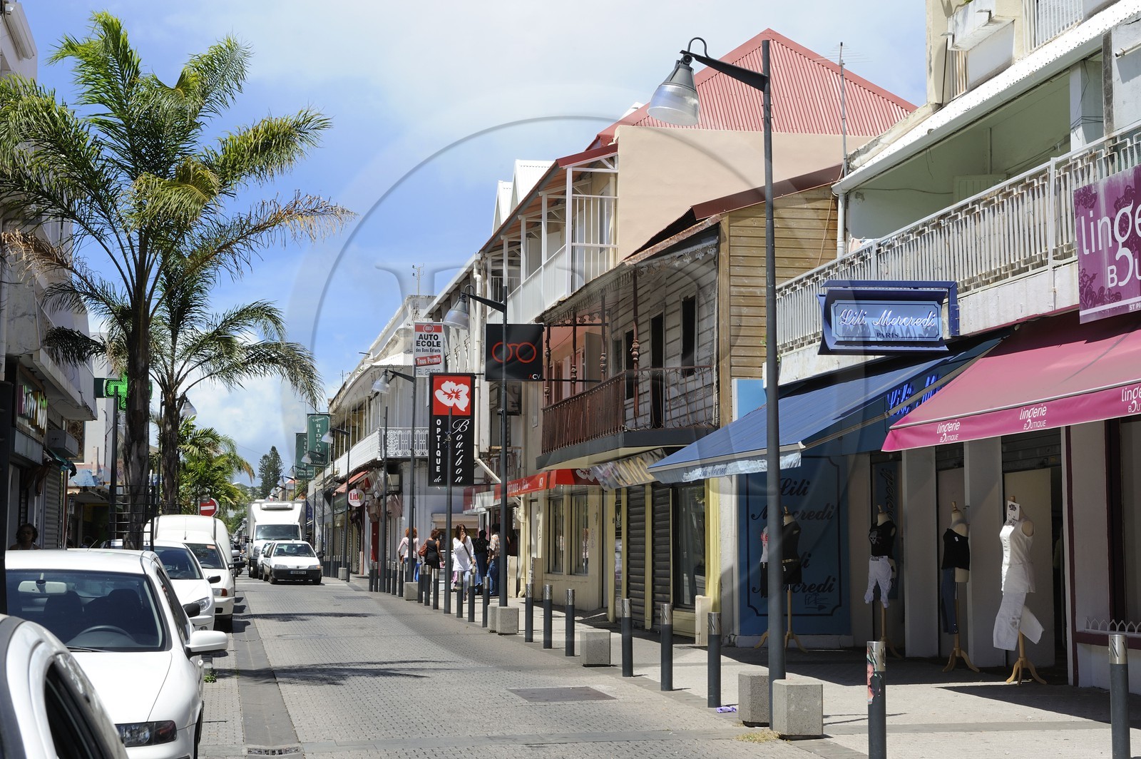 France, île de la Réunion, ville de Saint-Pierre, la rue des Bons Enfants